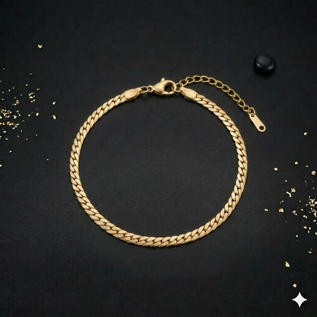 Brățara Plăcată cu aur 18K Snake V2 (Reglabilă)